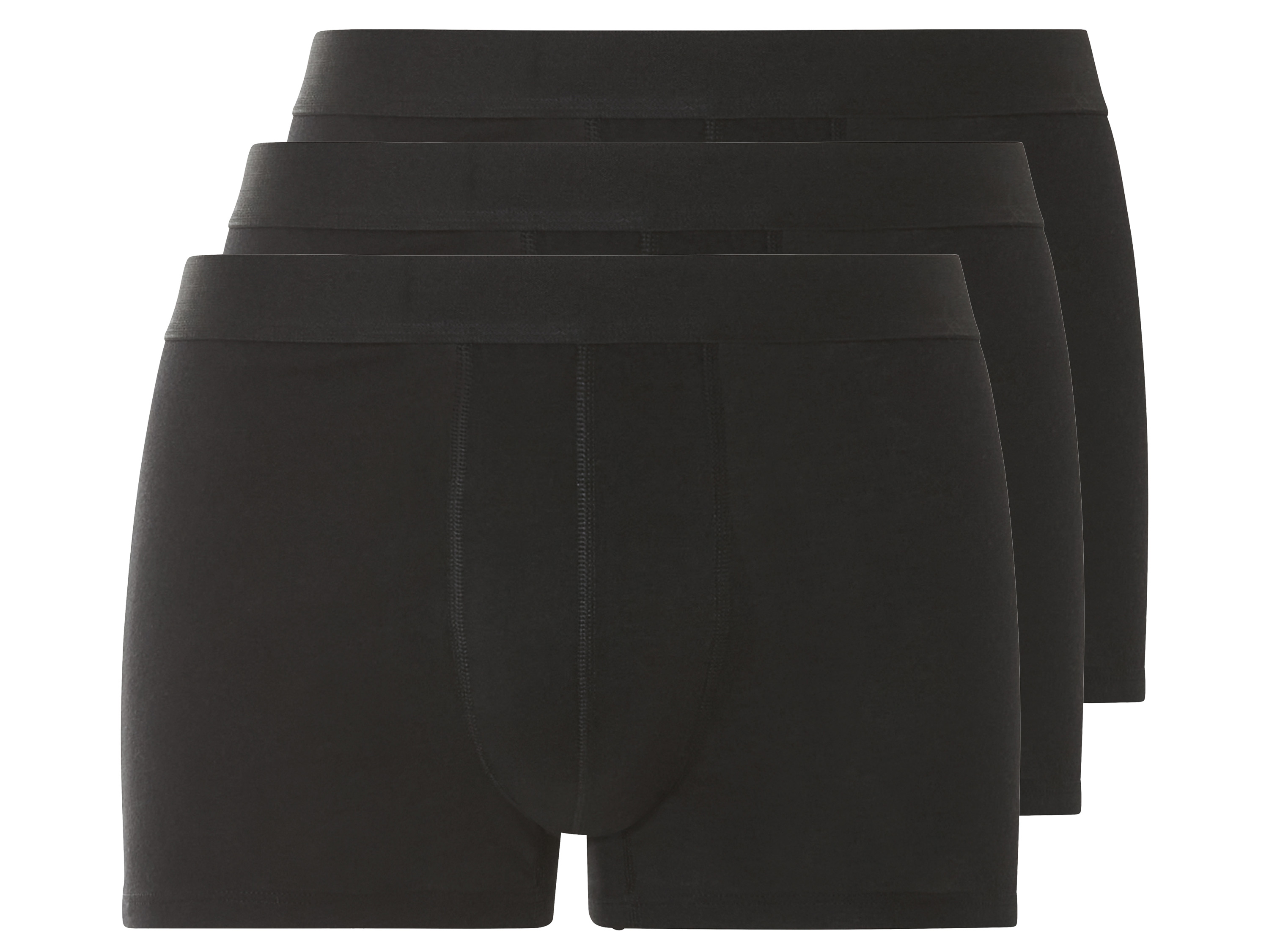 LIVERGY Heren boxershorts 3-pack (L, Zwart)