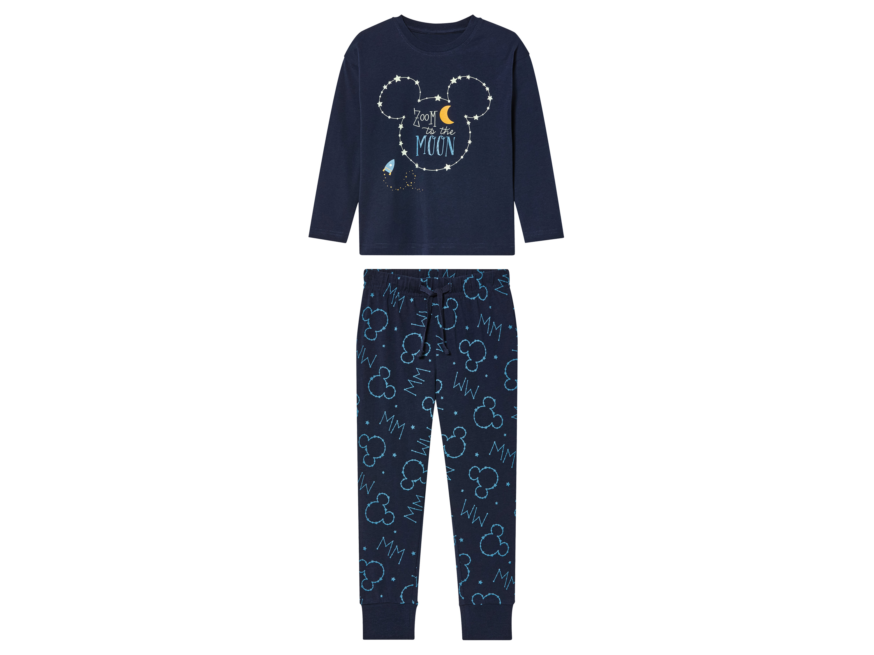 Pyjama met ronde hals voor peuters (110/116, Marineblauw)