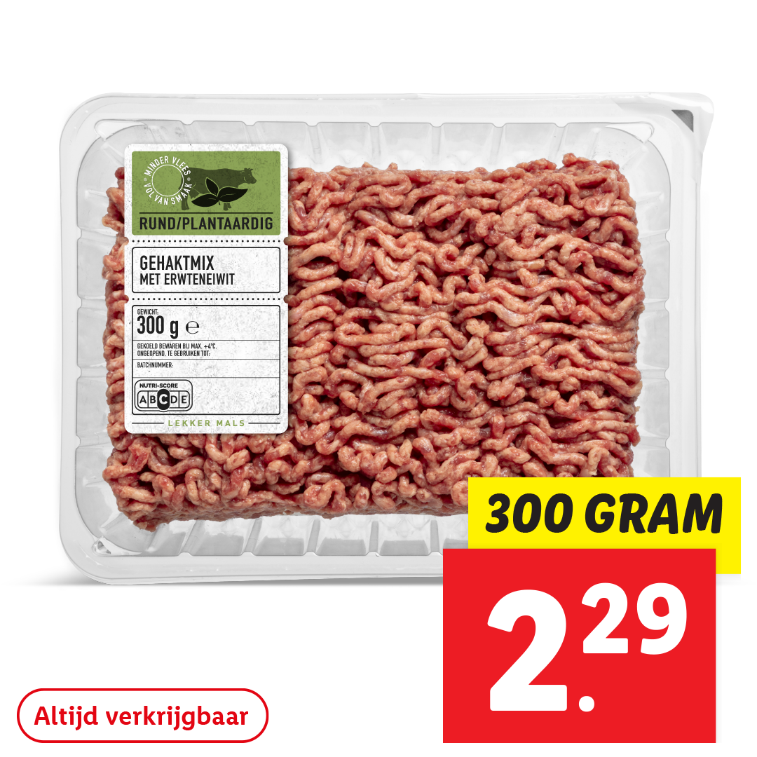 PRIMEUR! Lidl Gehaktmix met erwteneiwit