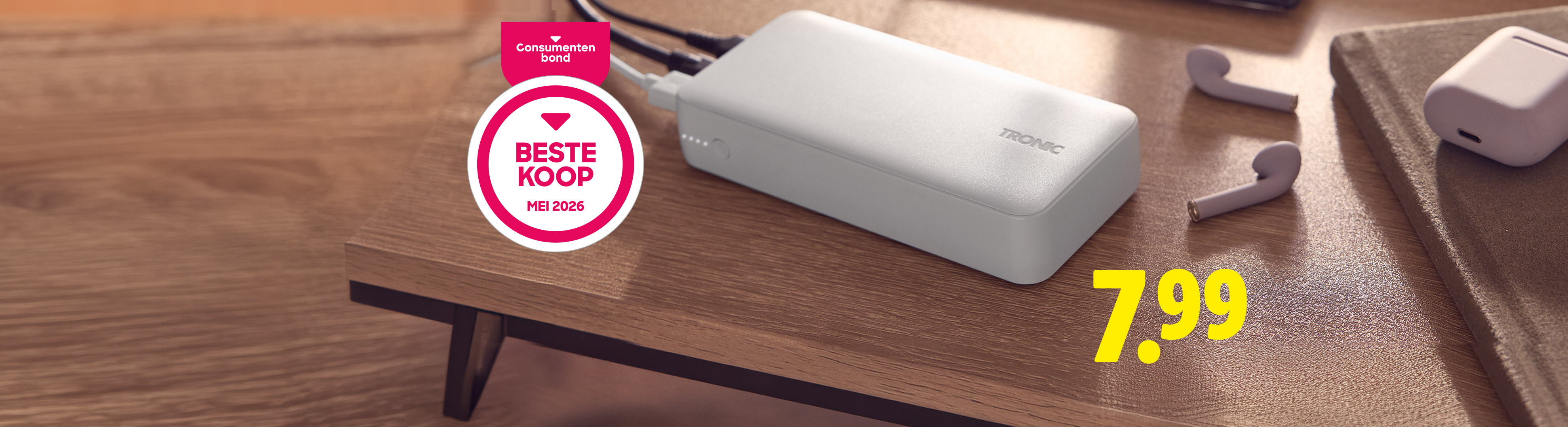Tronic powerbank voor €7,99