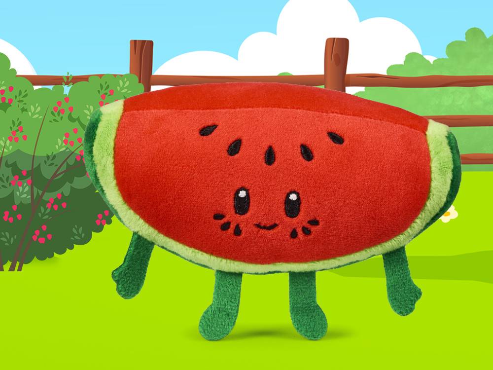 Willy Watermeloen: pluchen watermeloen