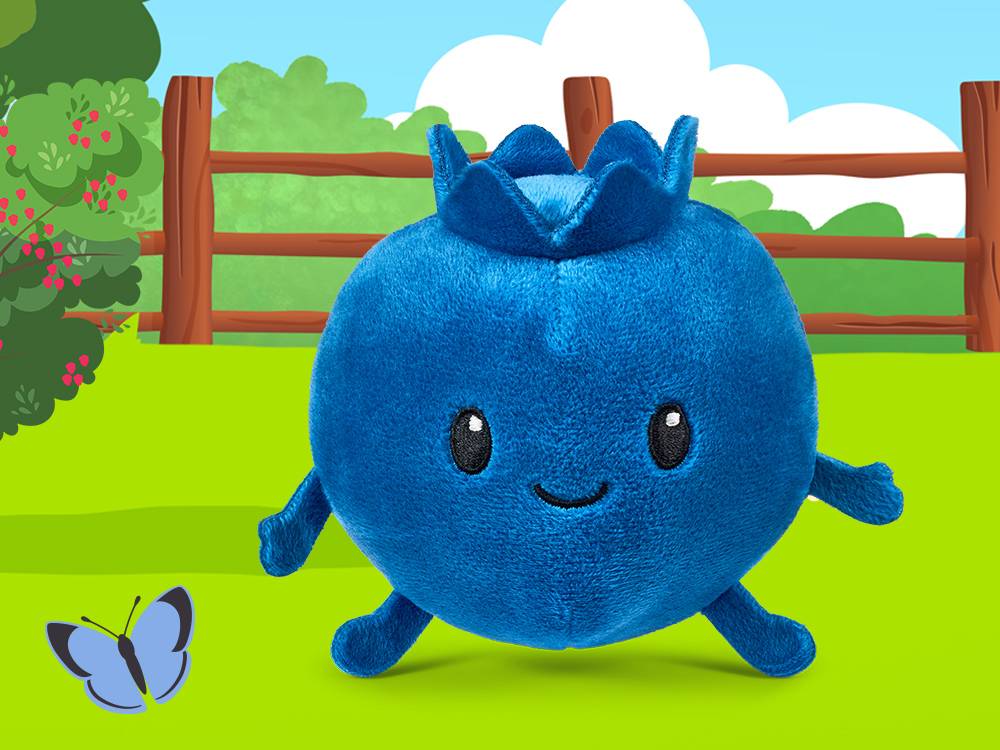 Bibi Bosbes: blauwe bosbessenknuffel